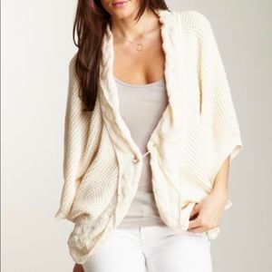 Covet Women’s Cable Knit Dolman Wrap Sweater, Size S/M